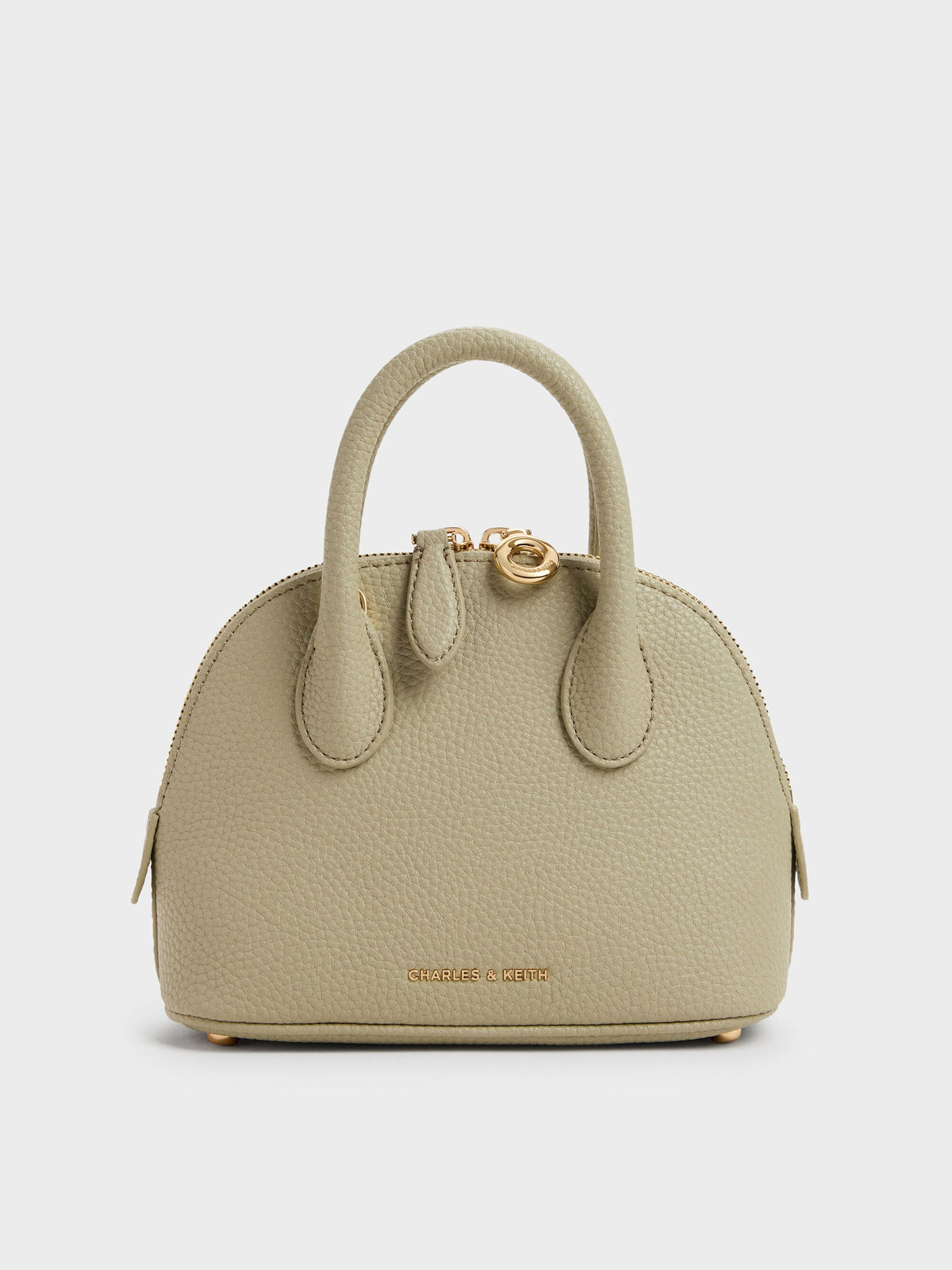 CHARLES & KEITH Recommended | Beryl Bowling Bag - Pale Olive