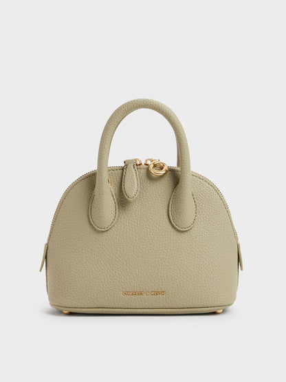 CHARLES & KEITH Recommended | Beryl Bowling Bag - Pale Olive