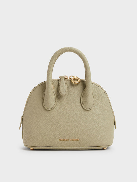 CHARLES & KEITH Recommended | Beryl Bowling Bag - Pale Olive