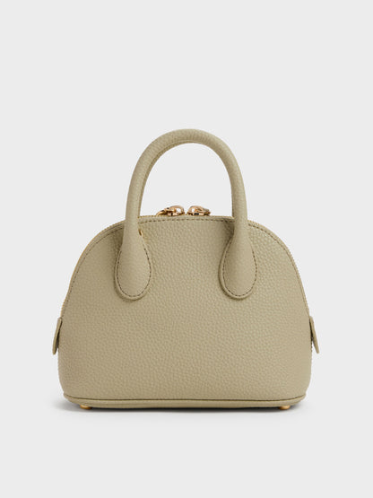 CHARLES & KEITH Recommended | Beryl Bowling Bag - Pale Olive
