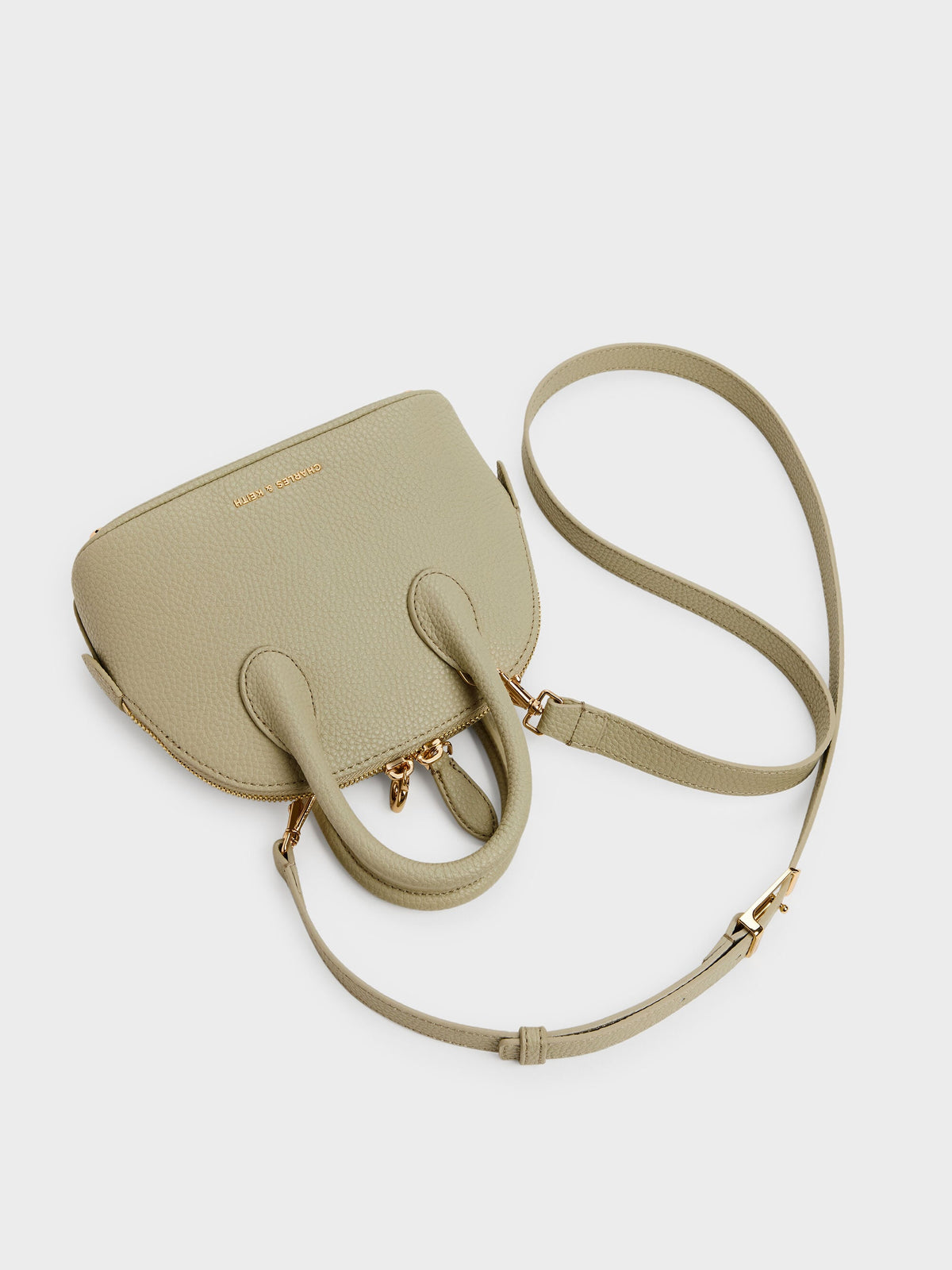 CHARLES & KEITH Recommended | Beryl Bowling Bag - Pale Olive