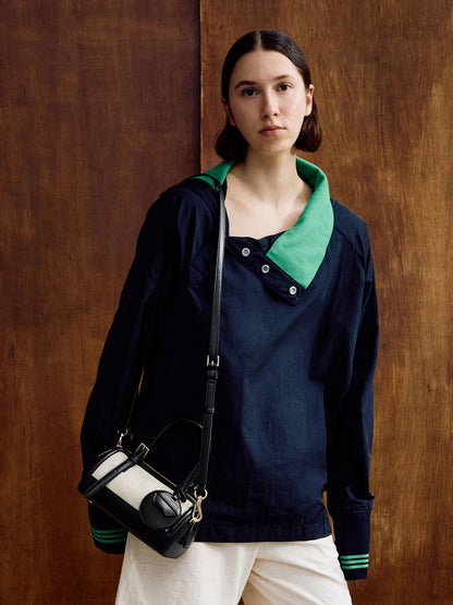 CHARLES & KEITH Top Pick | Enola Canvas Bowling Bag - Black