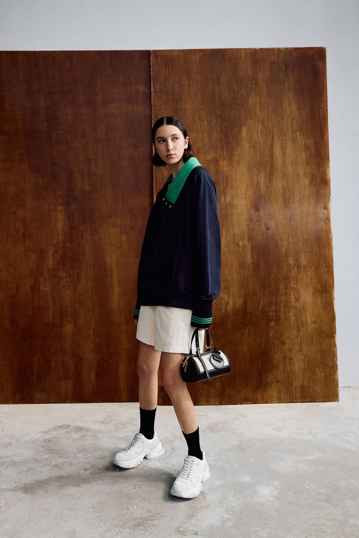 CHARLES & KEITH Top Pick | Enola Canvas Bowling Bag - Black