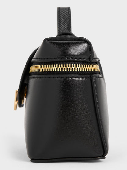 CHARLES & KEITH Premium | Arwen Top Handle Vanity Bag - Black