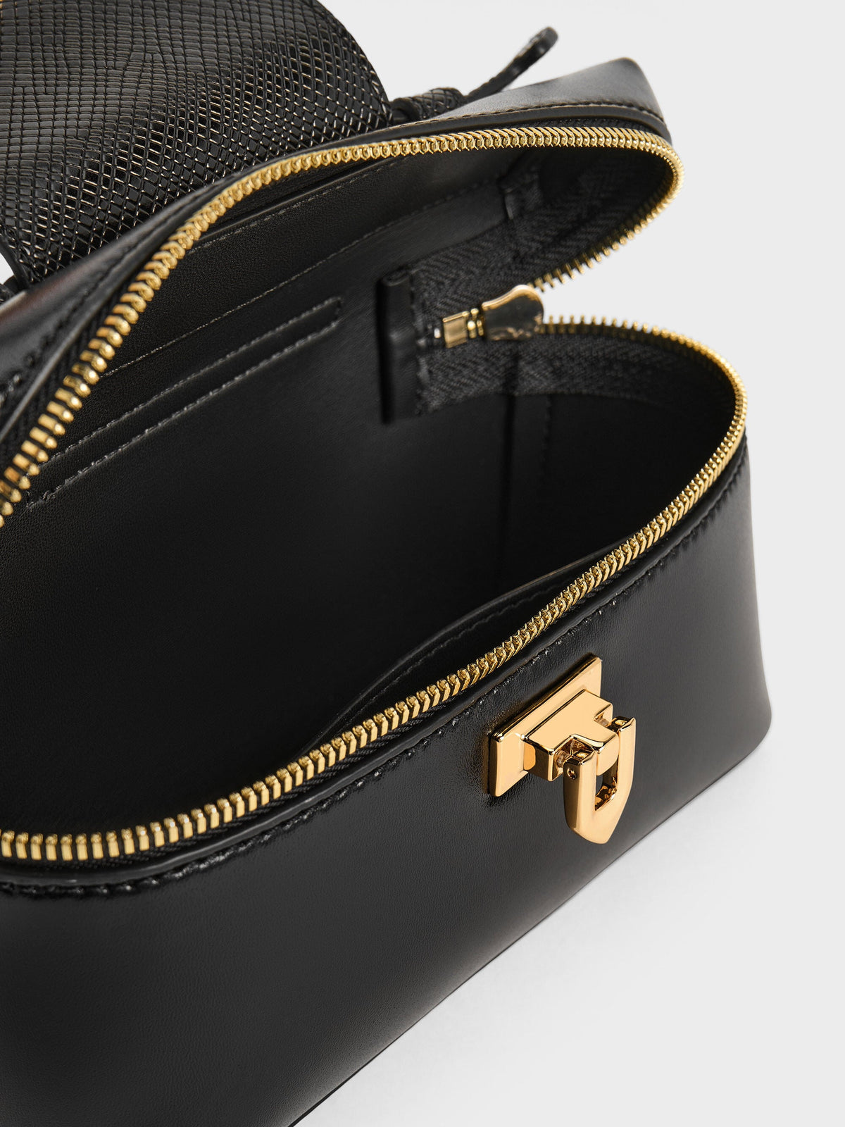 CHARLES & KEITH Premium | Arwen Top Handle Vanity Bag - Black