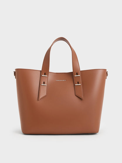 CHARLES & KEITH Great Value | Shania Tote Bag - Chocolate