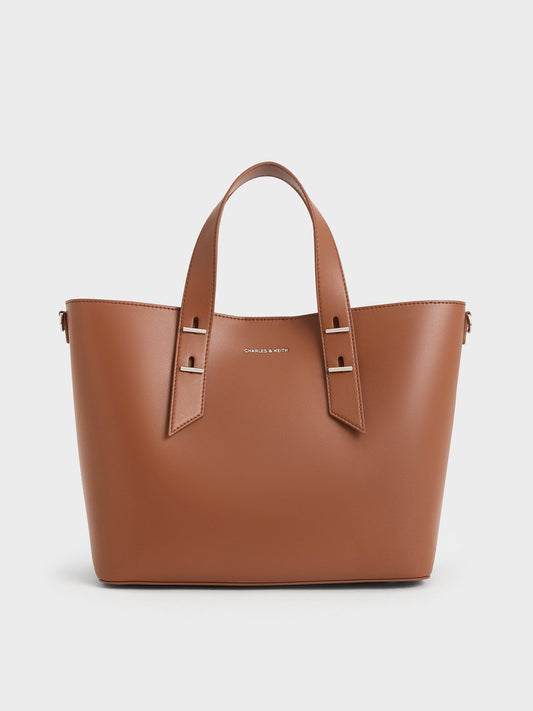 CHARLES & KEITH Great Value | Shania Tote Bag - Chocolate