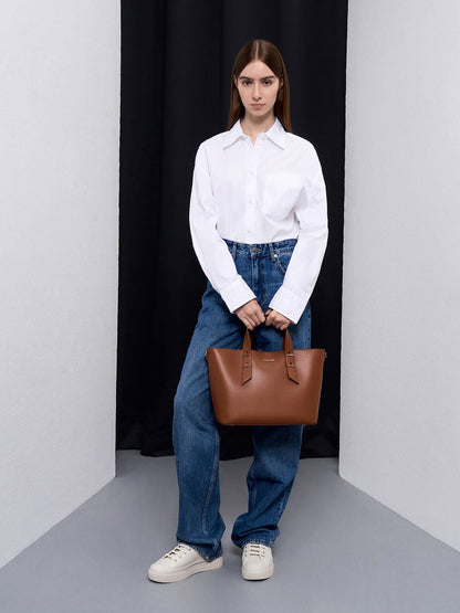 CHARLES & KEITH Great Value | Shania Tote Bag - Chocolate