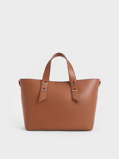 CHARLES & KEITH Great Value | Shania Tote Bag - Chocolate