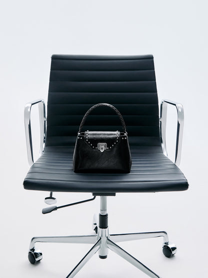 CHARLES & KEITH Latest | Arwen Studded Top Handle Bag - Noir