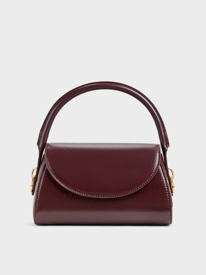 CHARLES & KEITH Premium | Kaila Top Handle Bag - Wineberry Red
