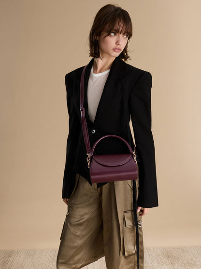 CHARLES & KEITH Premium | Kaila Top Handle Bag - Wineberry Red