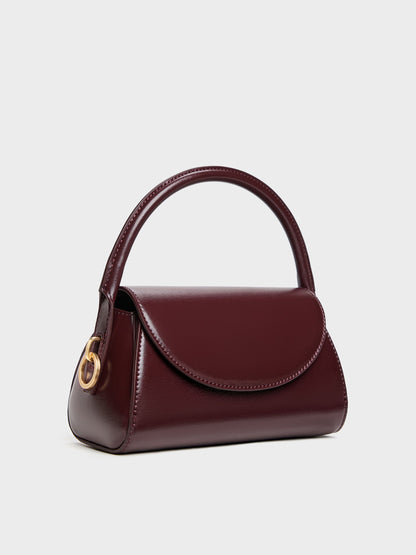 CHARLES & KEITH Premium | Kaila Top Handle Bag - Wineberry Red