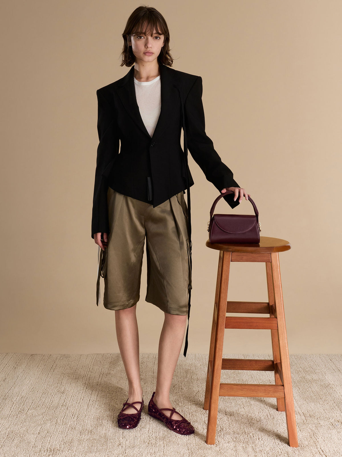 CHARLES & KEITH Premium | Kaila Top Handle Bag - Wineberry Red