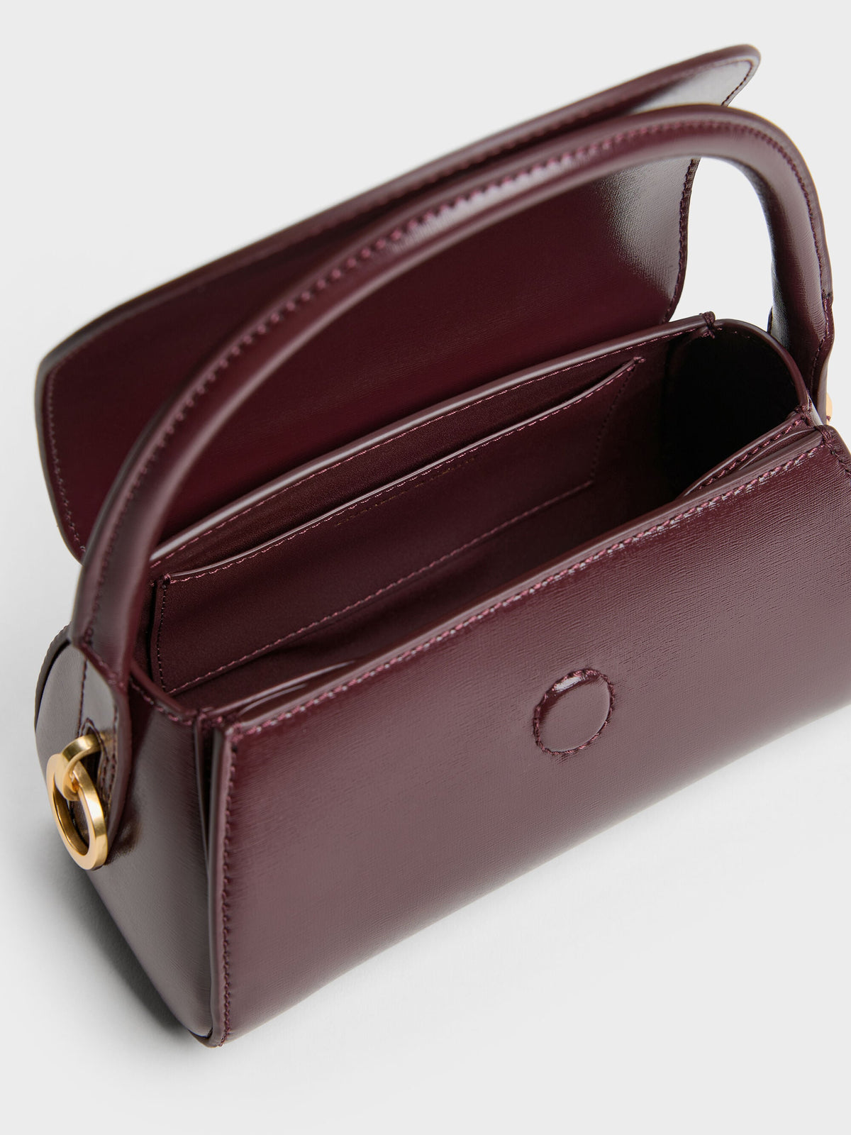 CHARLES & KEITH Premium | Kaila Top Handle Bag - Wineberry Red