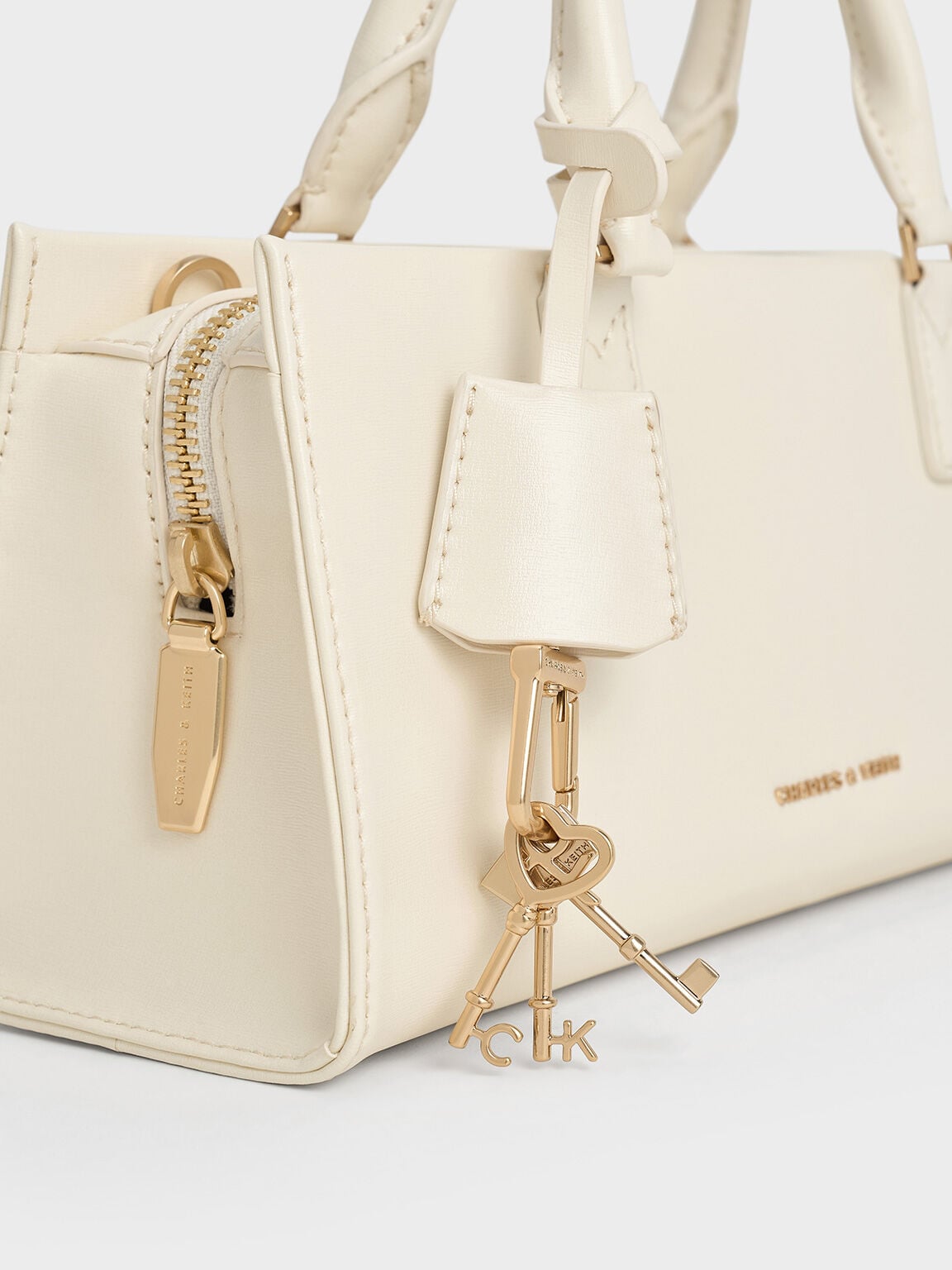 CHARLES & KEITH Customer Favorite | Kerry Top Handle Bag - Cream