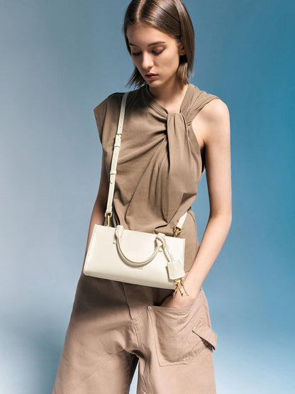 CHARLES & KEITH Customer Favorite | Kerry Top Handle Bag - Cream