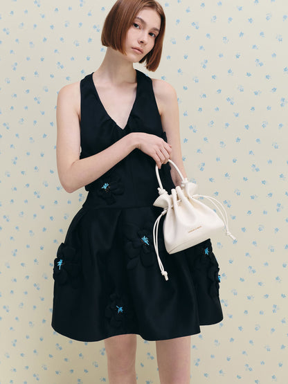 CHARLES & KEITH Essential | Sammie Drawstring Bucket Bag - Cream