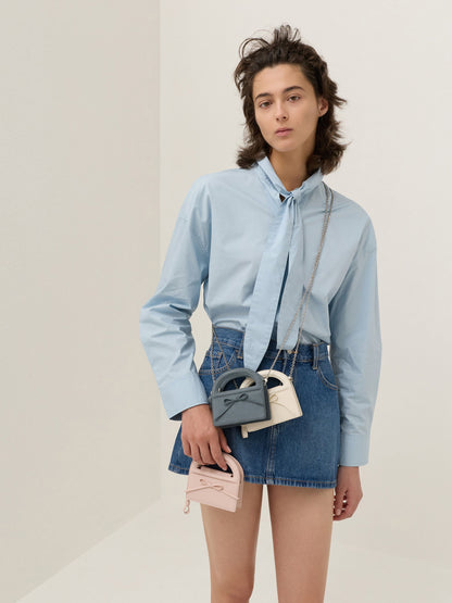 CHARLES & KEITH Special Offer | Reese Bow Top Handle Wristlet - Soft Pink