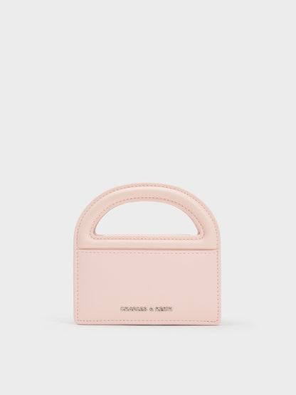 CHARLES & KEITH Special Offer | Reese Bow Top Handle Wristlet - Soft Pink