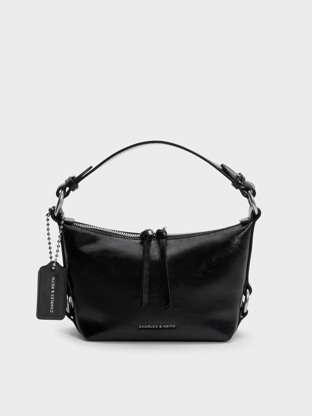 CHARLES & KEITH Trusted | Tatiana Tassel Hobo Bag - Noir
