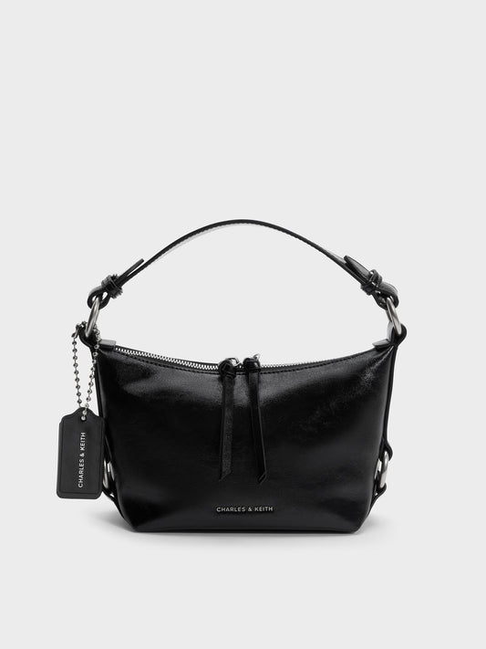 CHARLES & KEITH Trusted | Tatiana Tassel Hobo Bag - Noir