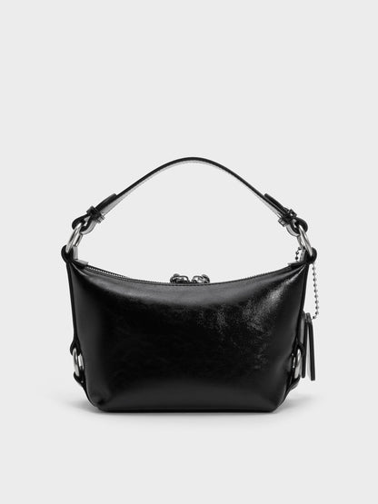 CHARLES & KEITH Trusted | Tatiana Tassel Hobo Bag - Noir