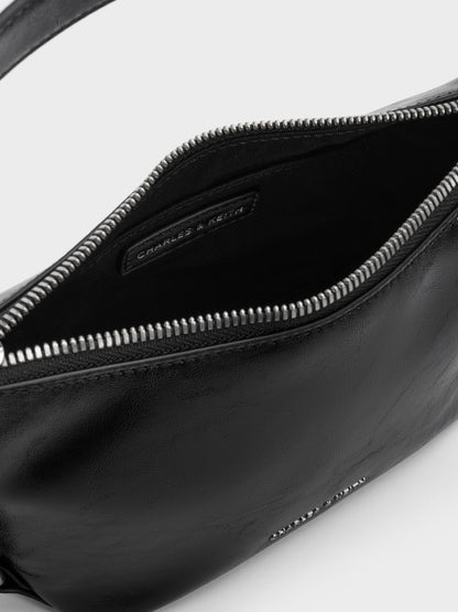 CHARLES & KEITH Trusted | Tatiana Tassel Hobo Bag - Noir