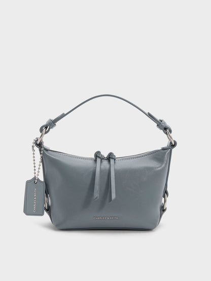 CHARLES & KEITH Value | Tatiana Tassel Hobo Bag - Smoky Blue
