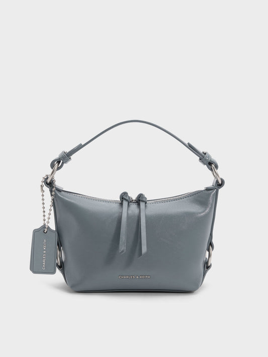 CHARLES & KEITH Value | Tatiana Tassel Hobo Bag - Smoky Blue