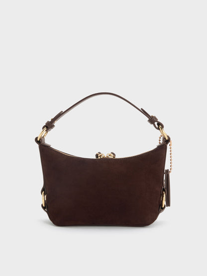 CHARLES & KEITH Best Price | Tatiana Tassel Hobo Bag - Espresso Brown