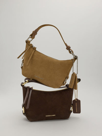 CHARLES & KEITH Best Price | Tatiana Tassel Hobo Bag - Espresso Brown