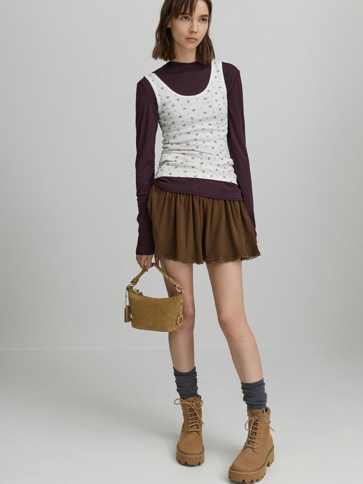 CHARLES & KEITH Great Value | Tatiana Tassel Hobo Bag - Sand