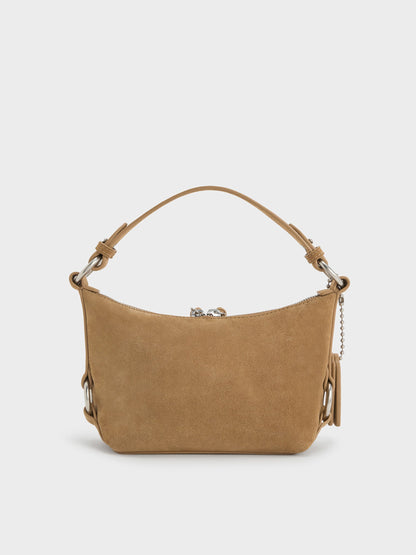 CHARLES & KEITH Great Value | Tatiana Tassel Hobo Bag - Sand