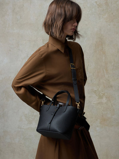 CHARLES & KEITH Trending | Beryl Belted Bucket Bag - Black