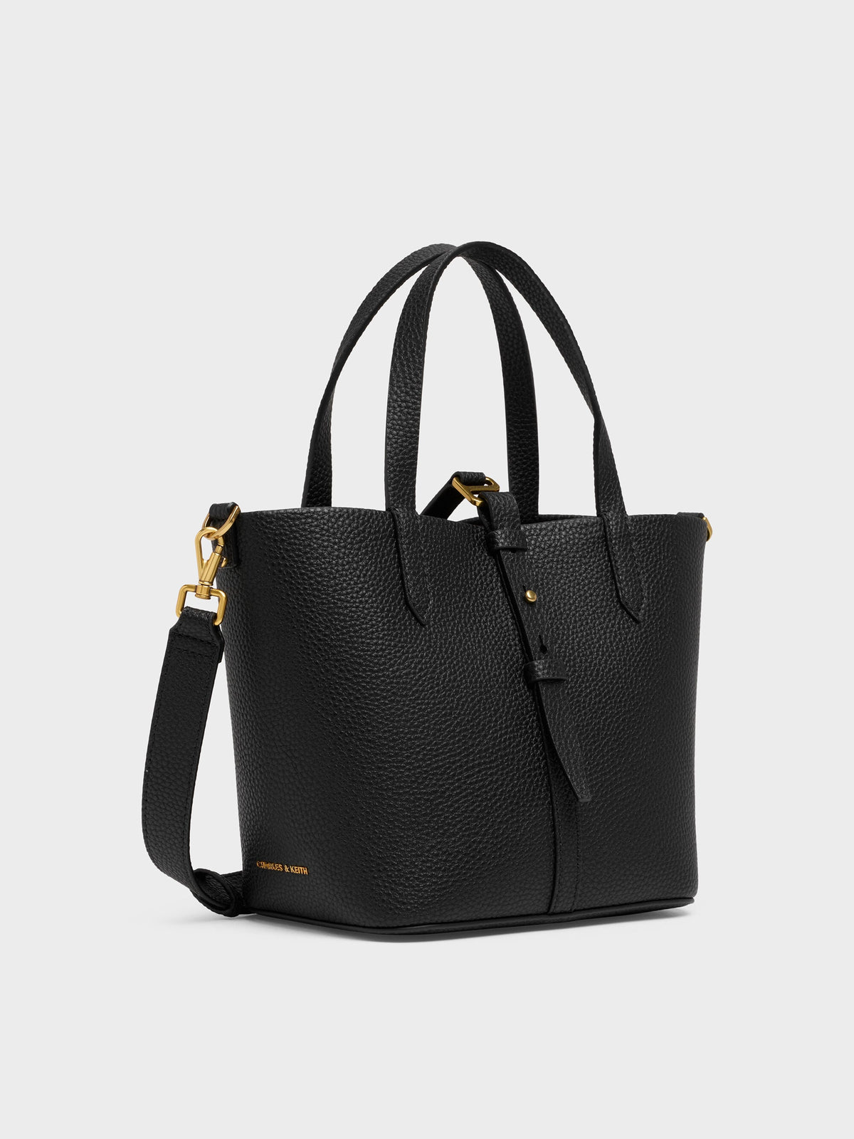 CHARLES & KEITH Trending | Beryl Belted Bucket Bag - Black