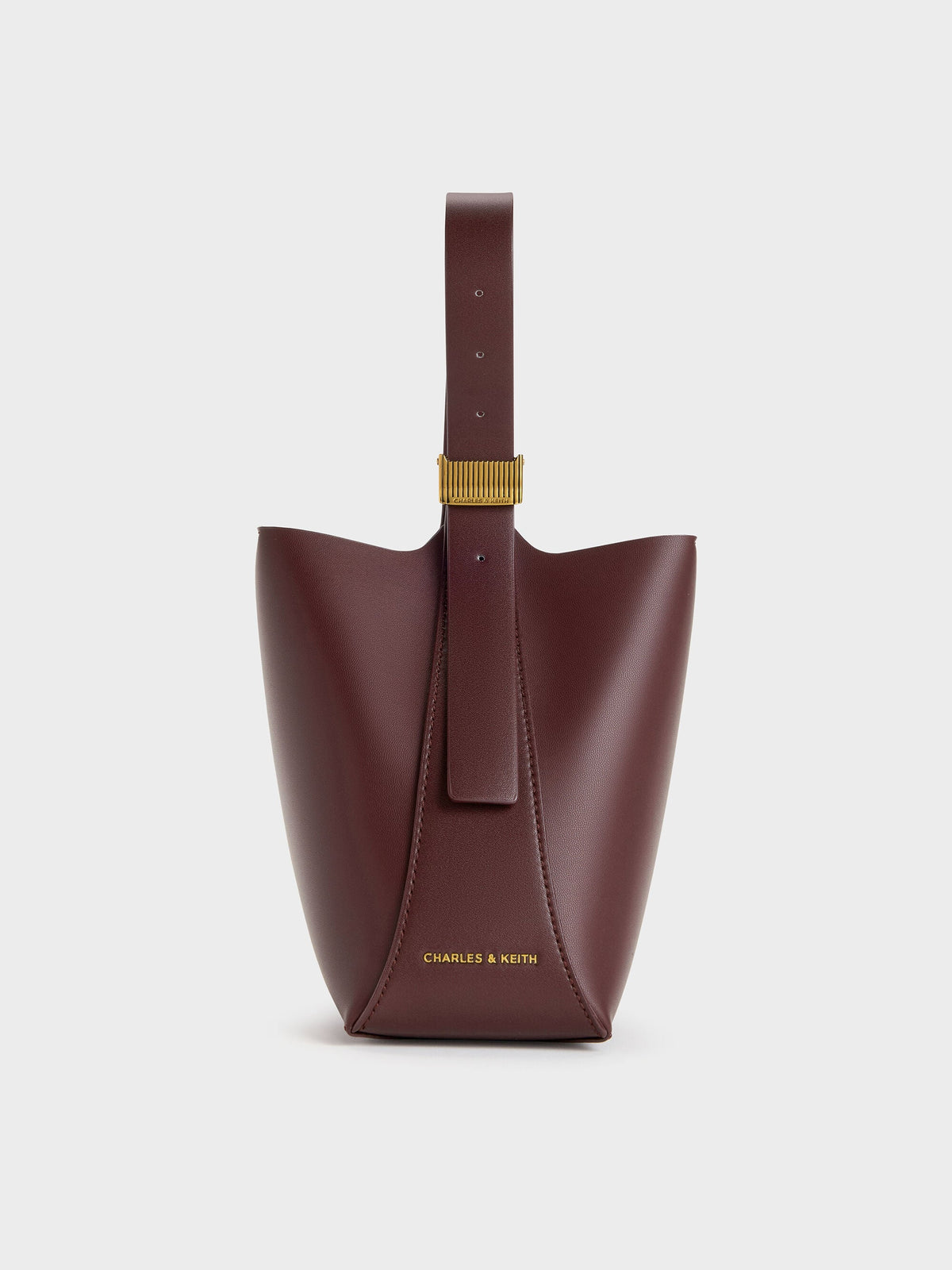 CHARLES & KEITH Trusted | Edna Bucket Bag - Wineberry Red