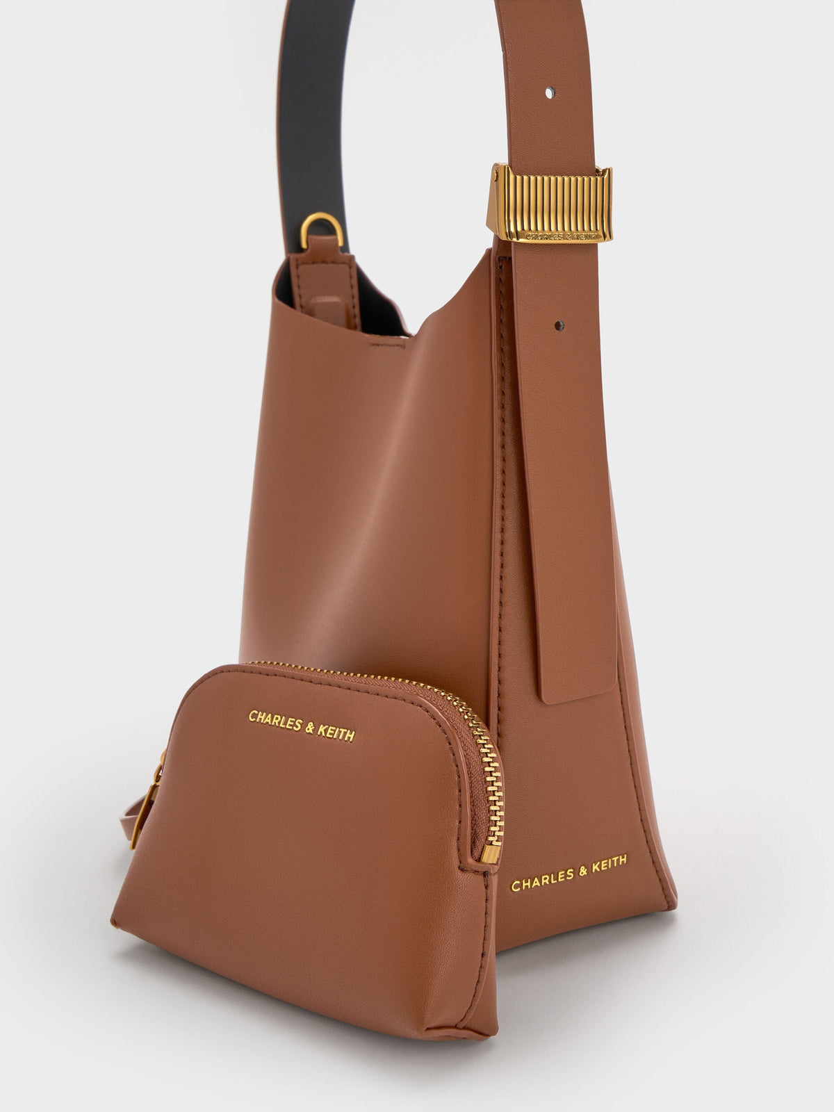 CHARLES & KEITH Discount | Edna Bucket Bag - Chocolate