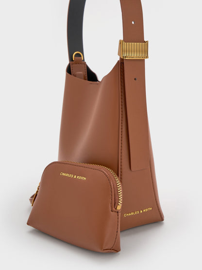 CHARLES & KEITH Discount | Edna Bucket Bag - Chocolate