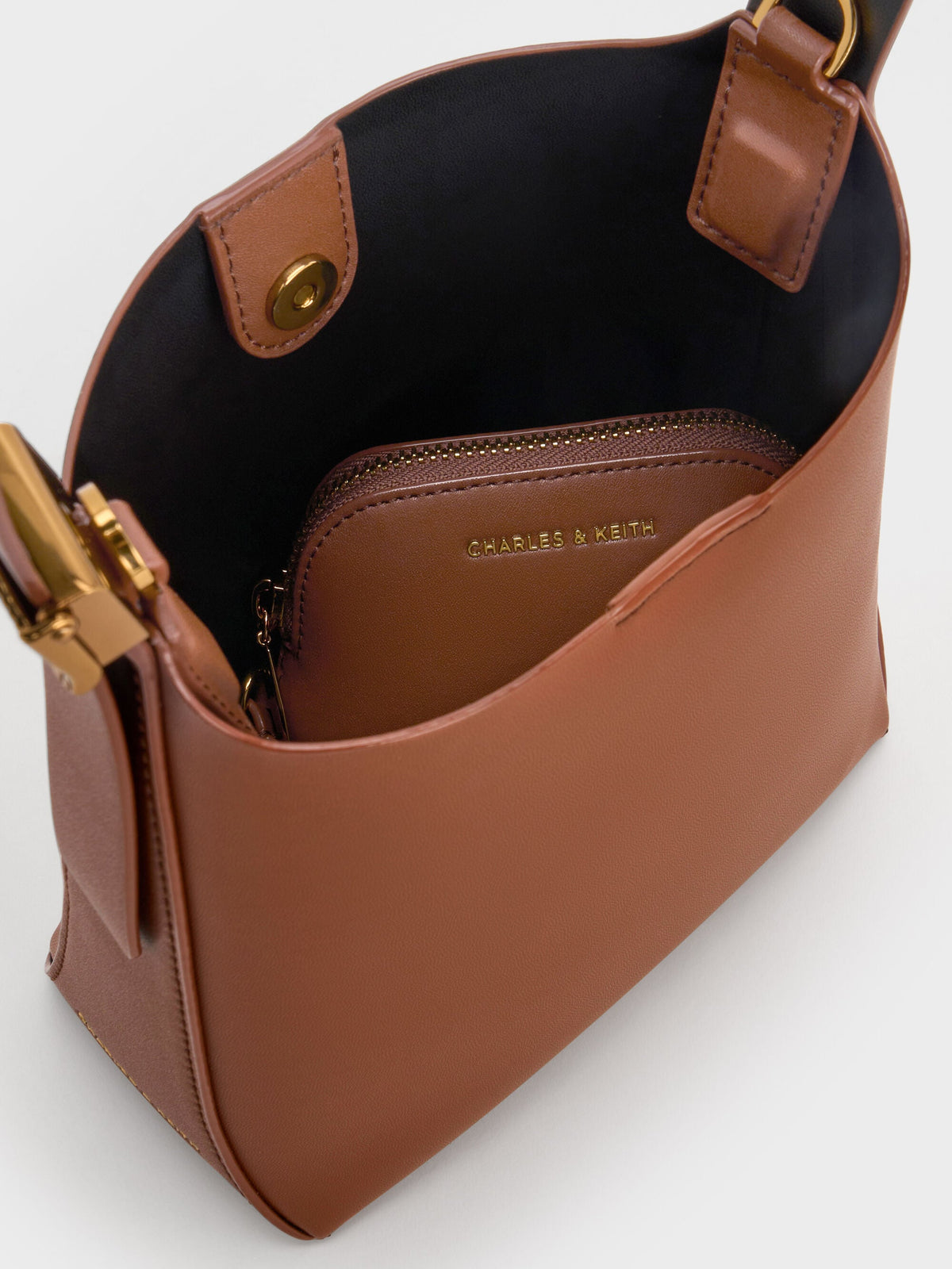 CHARLES & KEITH Discount | Edna Bucket Bag - Chocolate
