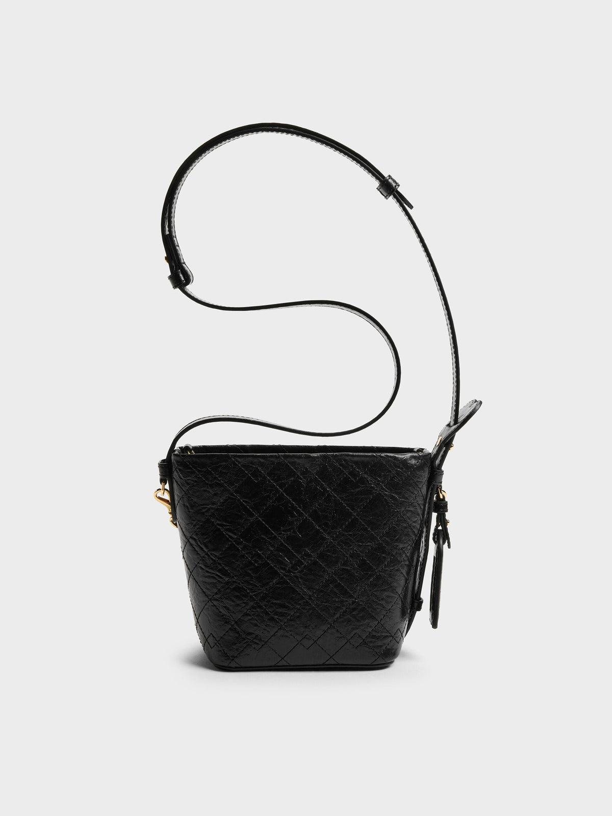 CHARLES & KEITH Featured | Duo Quilted Chain Bucket Bag - Black