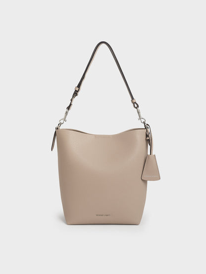 CHARLES & KEITH Top Pick | Beryl Bucket Bag - Taupe