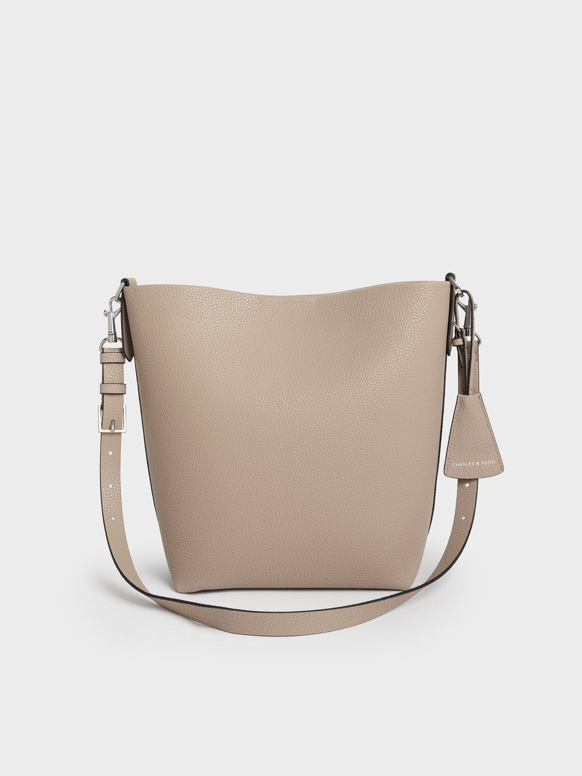 CHARLES & KEITH Top Pick | Beryl Bucket Bag - Taupe