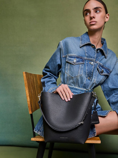 CHARLES & KEITH Popular | Beryl Bucket Bag - Noir