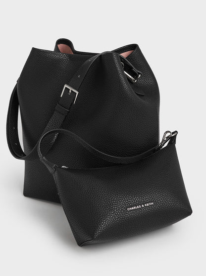 CHARLES & KEITH Popular | Beryl Bucket Bag - Noir