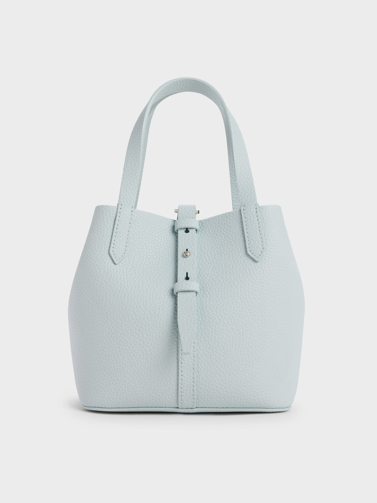 CHARLES & KEITH Deals | Beryl Belted Bucket Bag - Sea Salt Blue