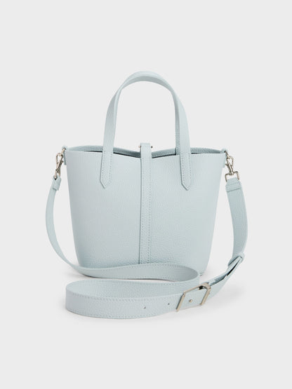 CHARLES & KEITH Deals | Beryl Belted Bucket Bag - Sea Salt Blue