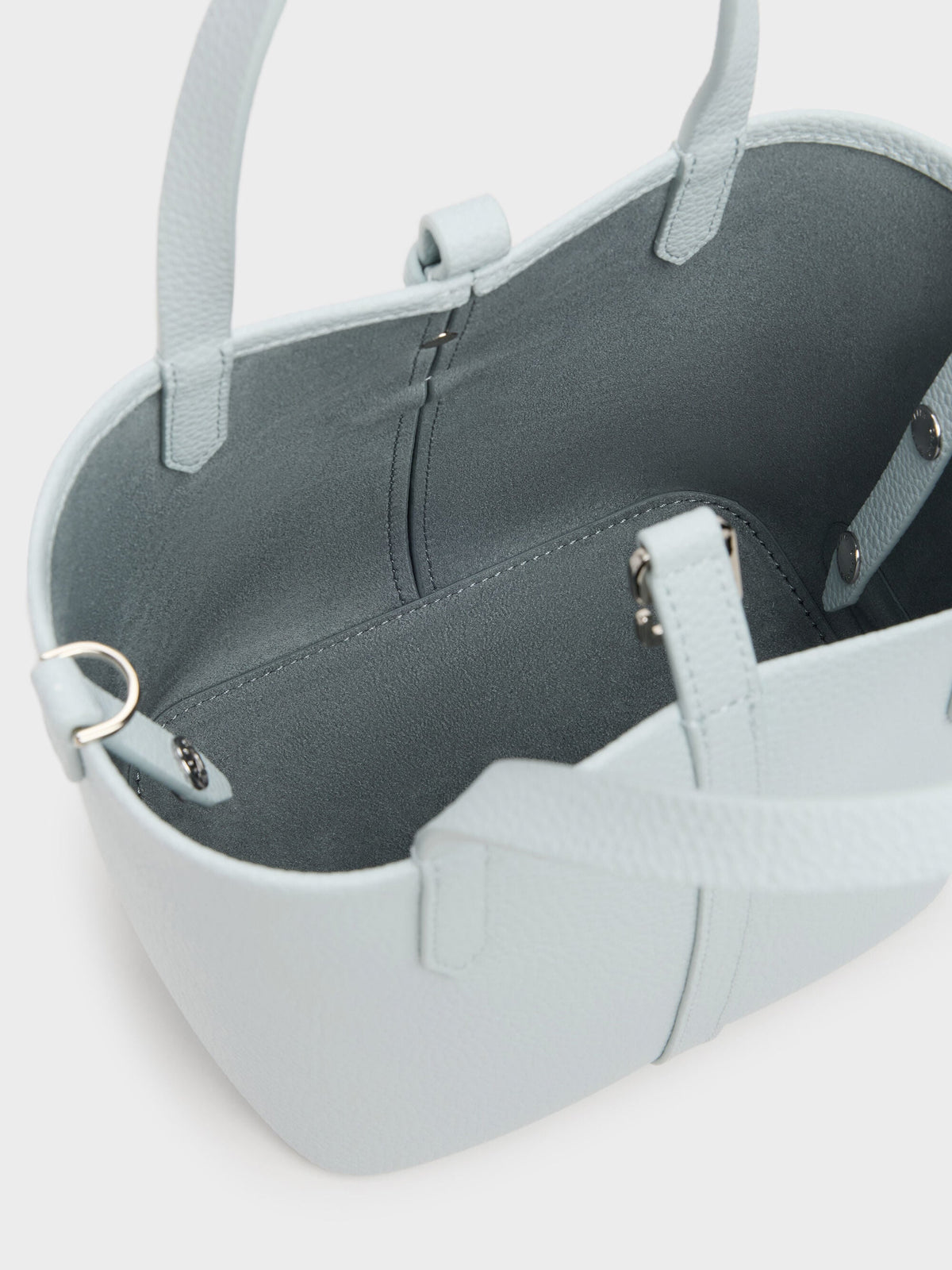 CHARLES & KEITH Deals | Beryl Belted Bucket Bag - Sea Salt Blue