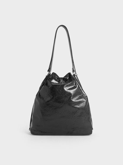 CHARLES & KEITH Hot Sale | Neva Two-Way Bucket Bag - Noir