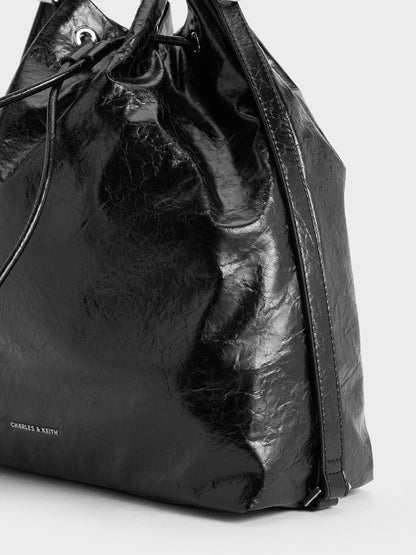 CHARLES & KEITH Hot Sale | Neva Two-Way Bucket Bag - Noir